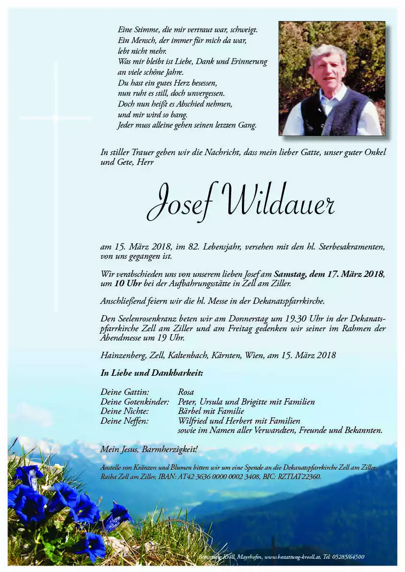 Parte von Josef Wildauer
